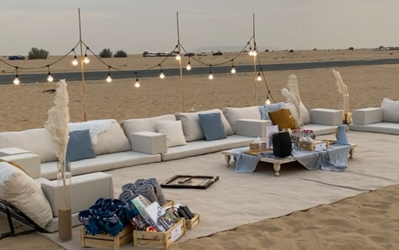 The Classic Glamp Seating Setup
