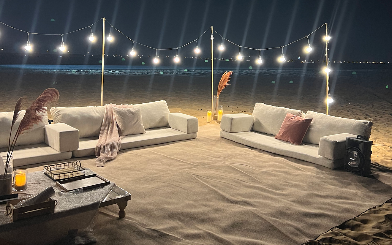 The Classic Glamp Seating Setup