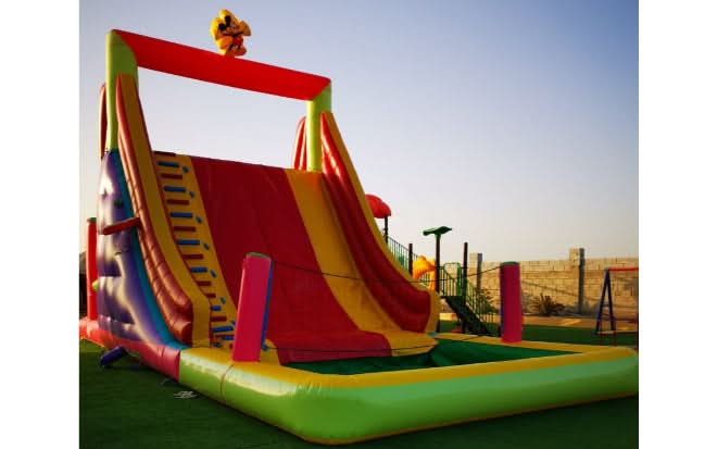Water Slide With Small Maze & Climbing Stairs