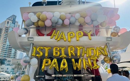 Yacht Birthday Party Balloon Decor