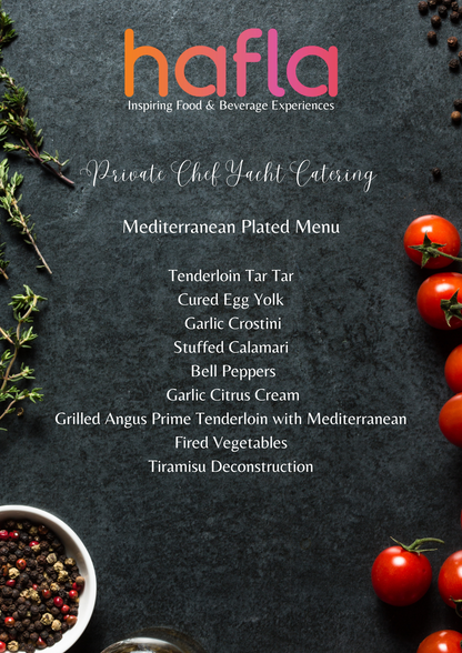 Private Chef Yacht Catering by CBC - Plated Menu