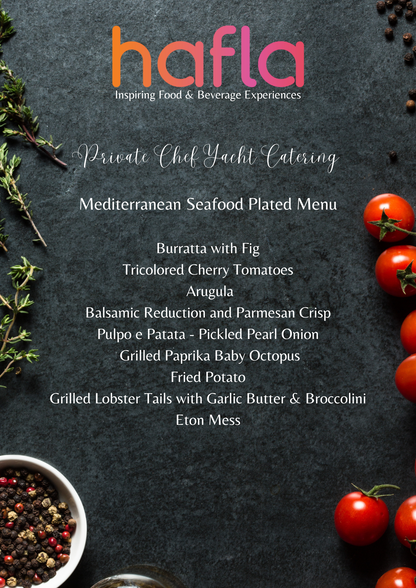 Private Chef Yacht Catering by CBC - Plated Menu