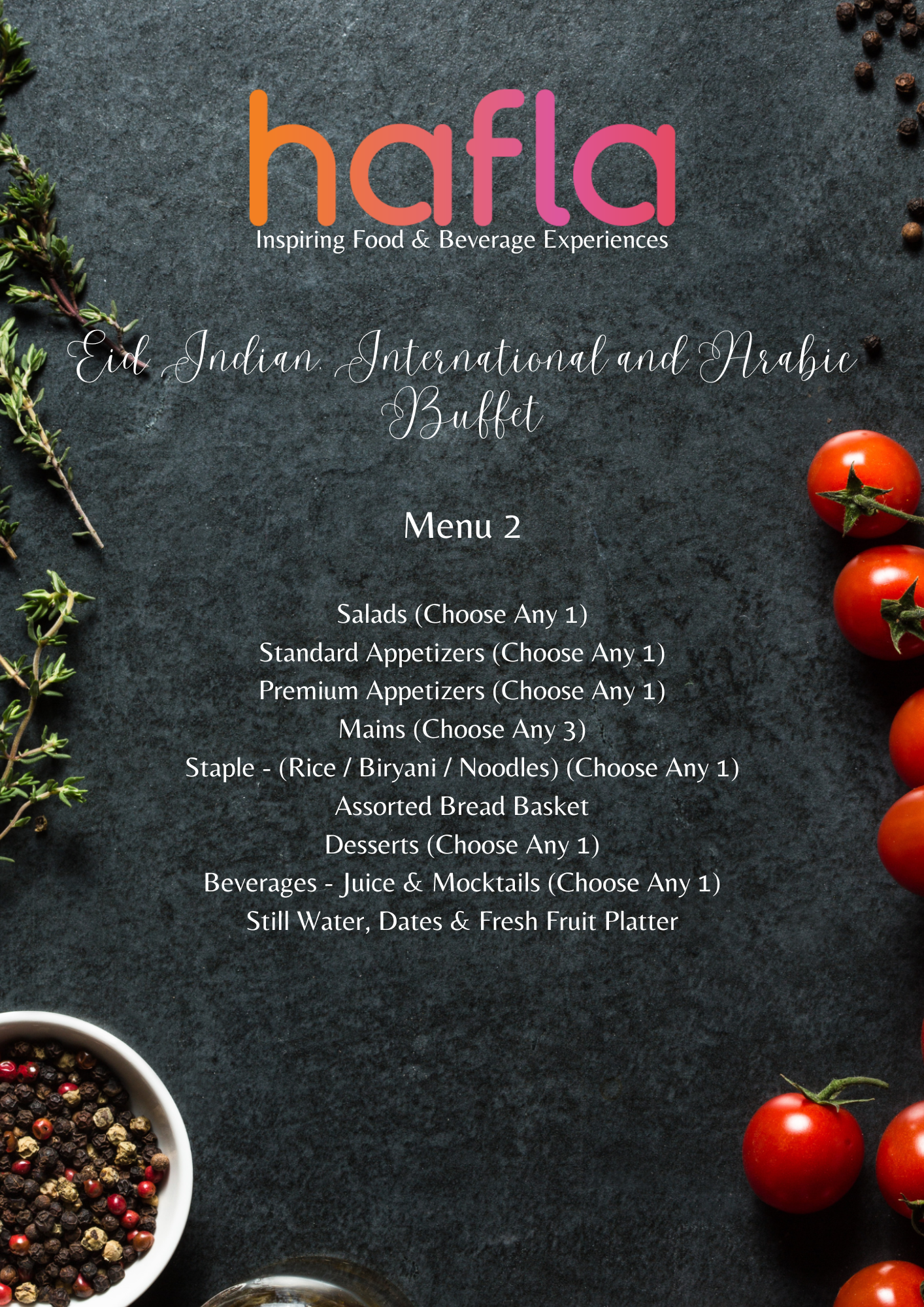 Eid Indian, International and Arabic Buffet