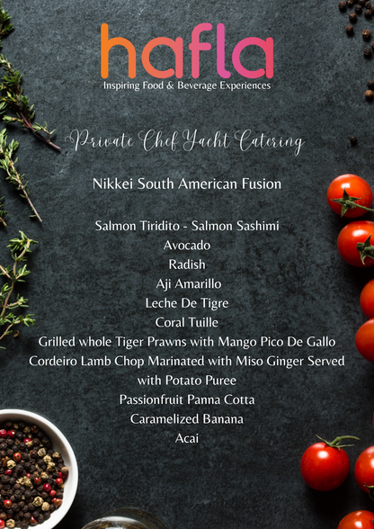 Private Chef Yacht Catering by CBC - Plated Menu