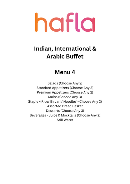 Hafla Exclusive Indian, International and Arabic Buffet