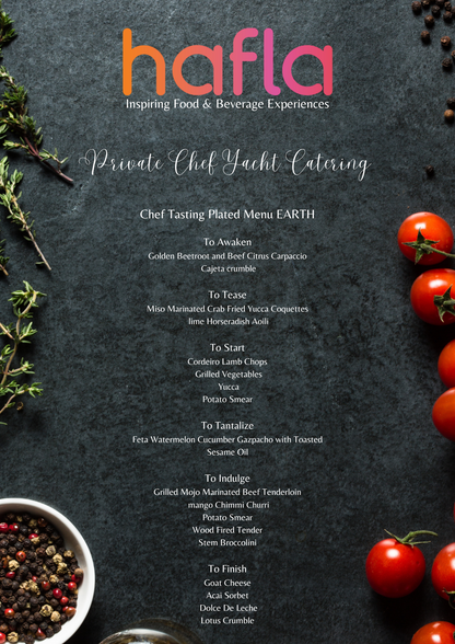 Private Chef Yacht Catering by CBC - Plated Menu