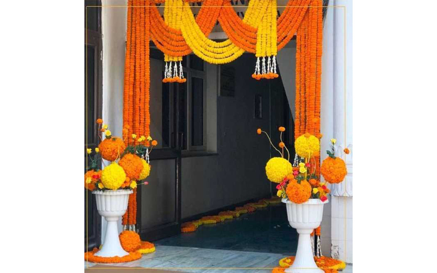 Diwali Marigold Entrance Decor