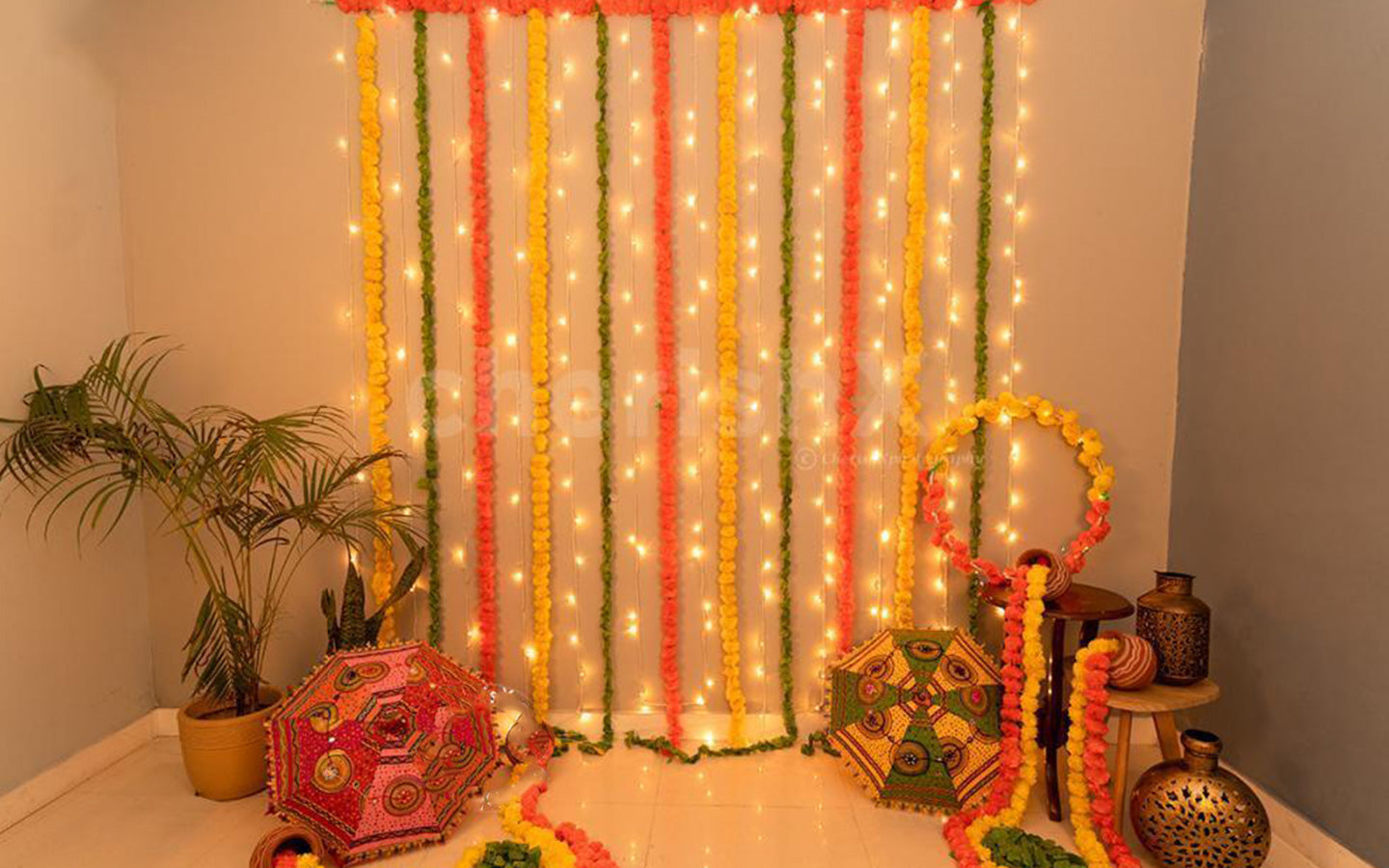 Diwali Artificial Flower Wall Hanging