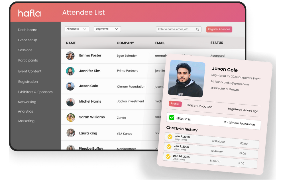 Attendee Management  & Event CRM
