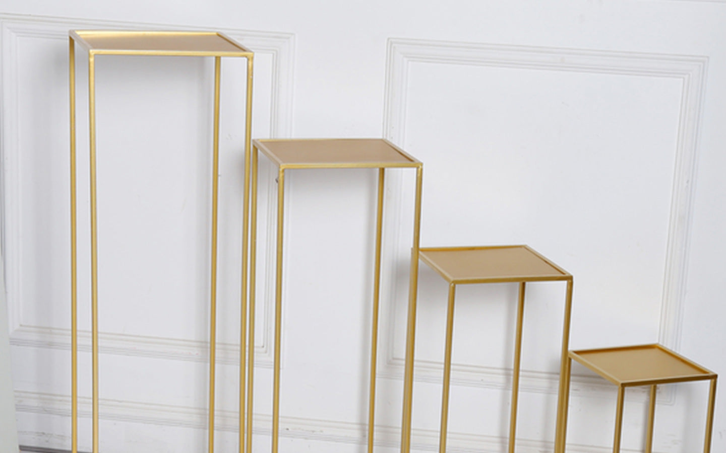 Gold Decoration Plinths - 4 Piece