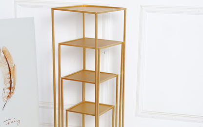 Gold Decoration Plinths - 4 Piece