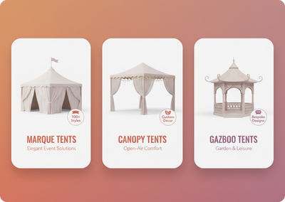 Wide Range of Tents