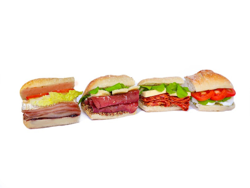 image of 4 different types of sandwich
