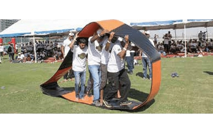 Human Wheel Race