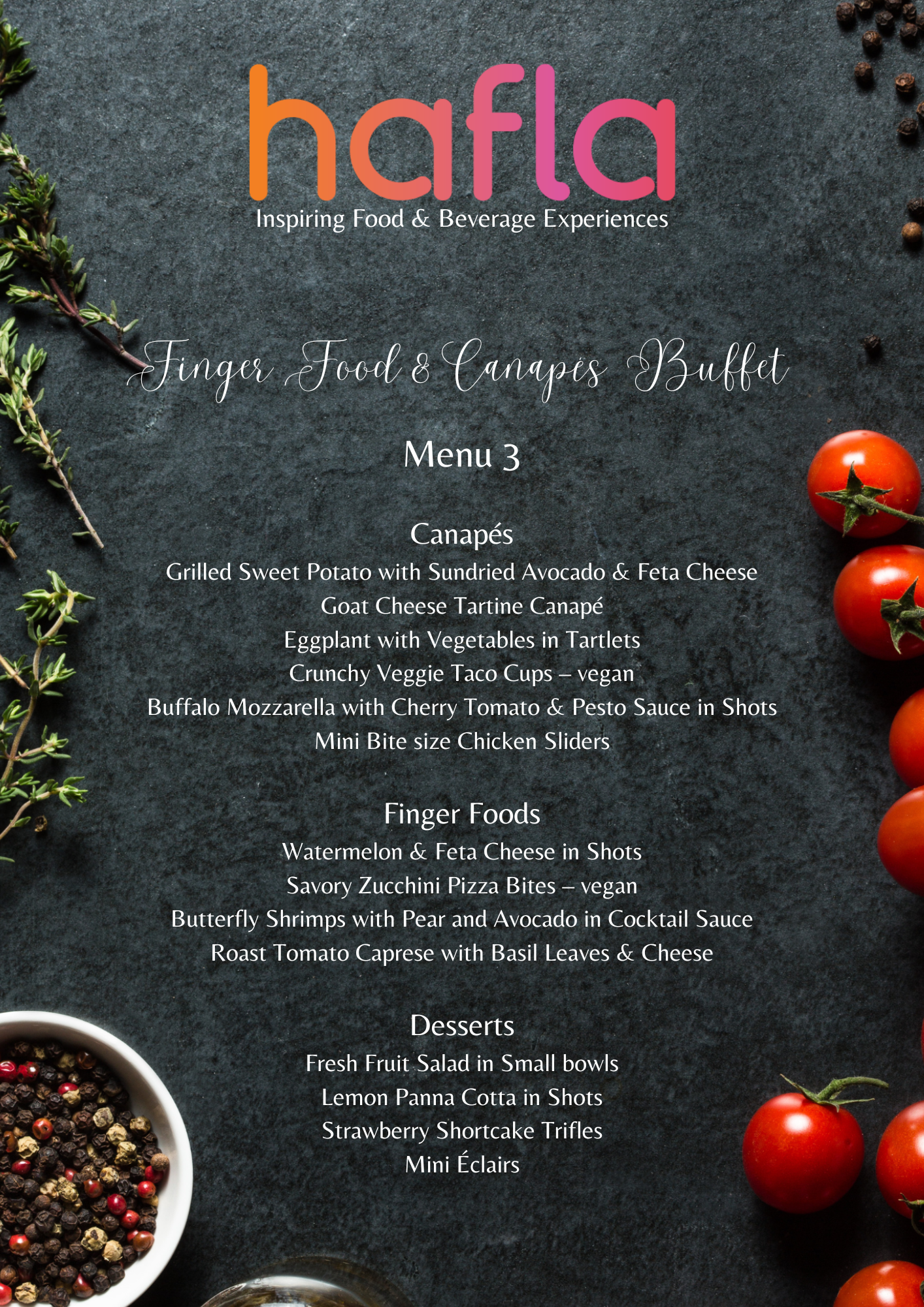 Finger Food & Canapes Buffet by Cedar Tree Hospitality