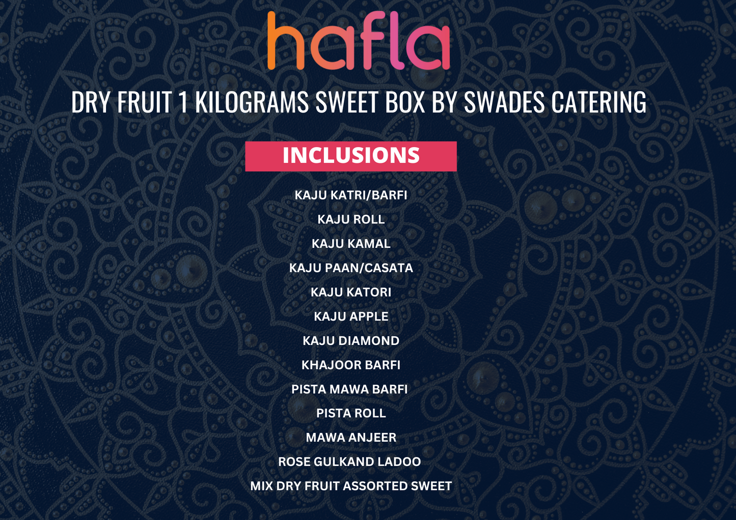 Premium Dry Fruit Sweet Box by Swades Catering