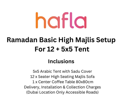 Ramadan Basic Majlis Setup For 12 + 5x5 Tent