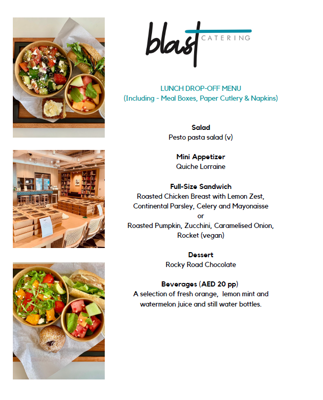 Lunch Drop-off by Blast Catering - Hafla