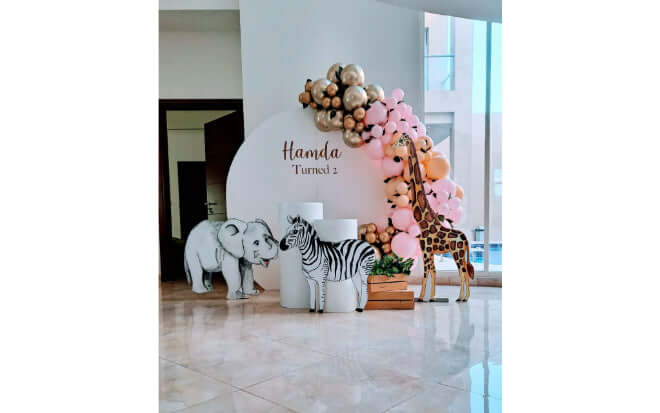 White Safari Theme Backdrop