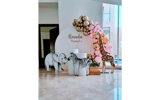 White Safari Theme Backdrop