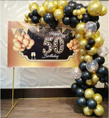Golden 50th Birthday Decor Dubai