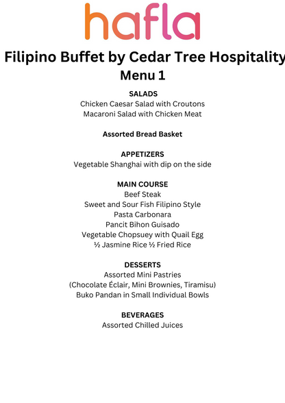 Filipino Buffet by Cedar Tree Hospitality