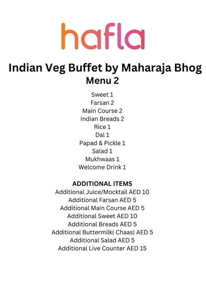 Indian Veg Buffet by Maharaja Bhog