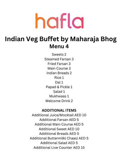 Indian Veg Buffet by Maharaja Bhog