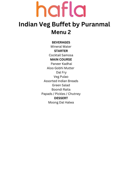 Indian Veg Buffet by Puranmal