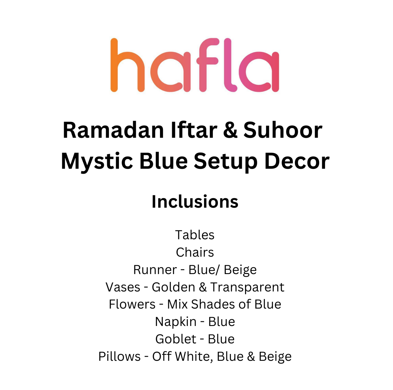 Ramadan Iftar & Suhoor Mystic Blue Setup Decor