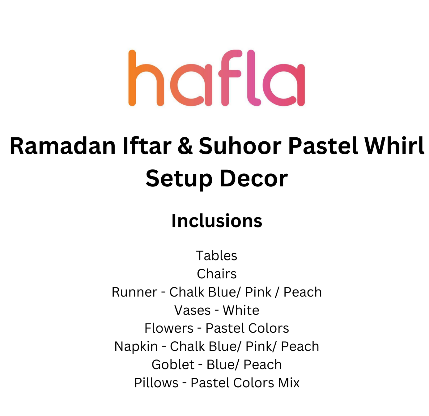 Ramadan Iftar & Suhoor Pastel Whirl Setup Decor