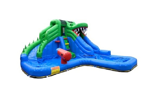 Green & Blue Crocodile Water Slide Dubai