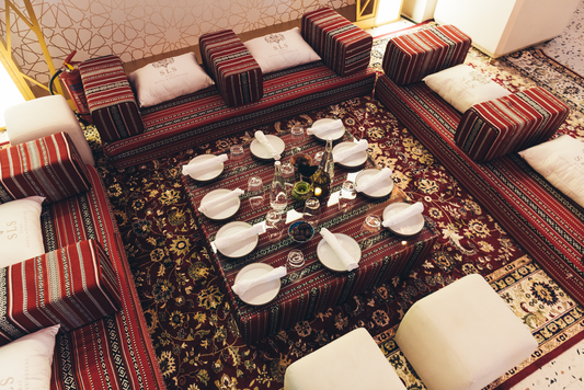 Iftar Dining Low Seating Setup for 8