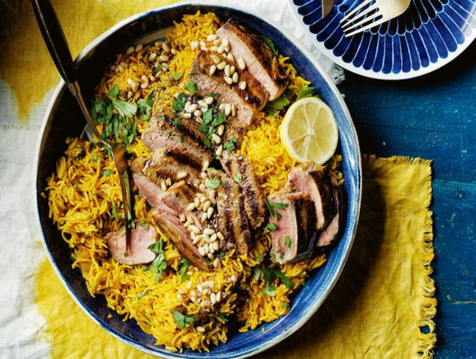 Middle Eastern Lamb Rice Pilaf Live Station by Automatic Restaurant and Grill