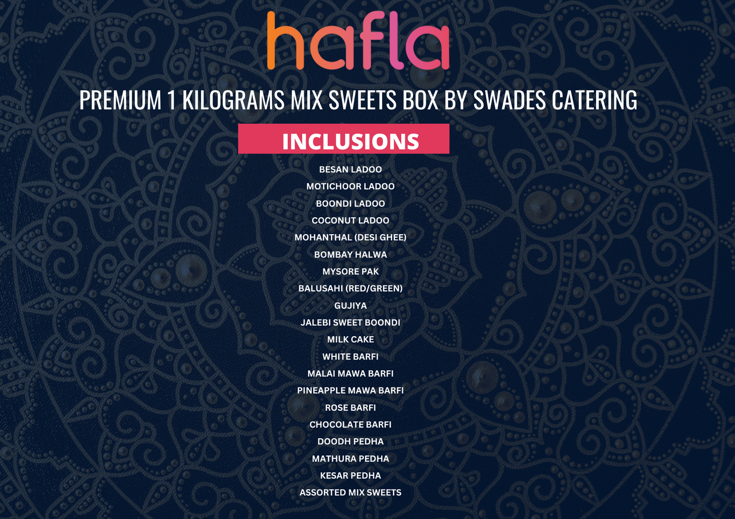 Premium Mix Sweets Box by Swades Catering