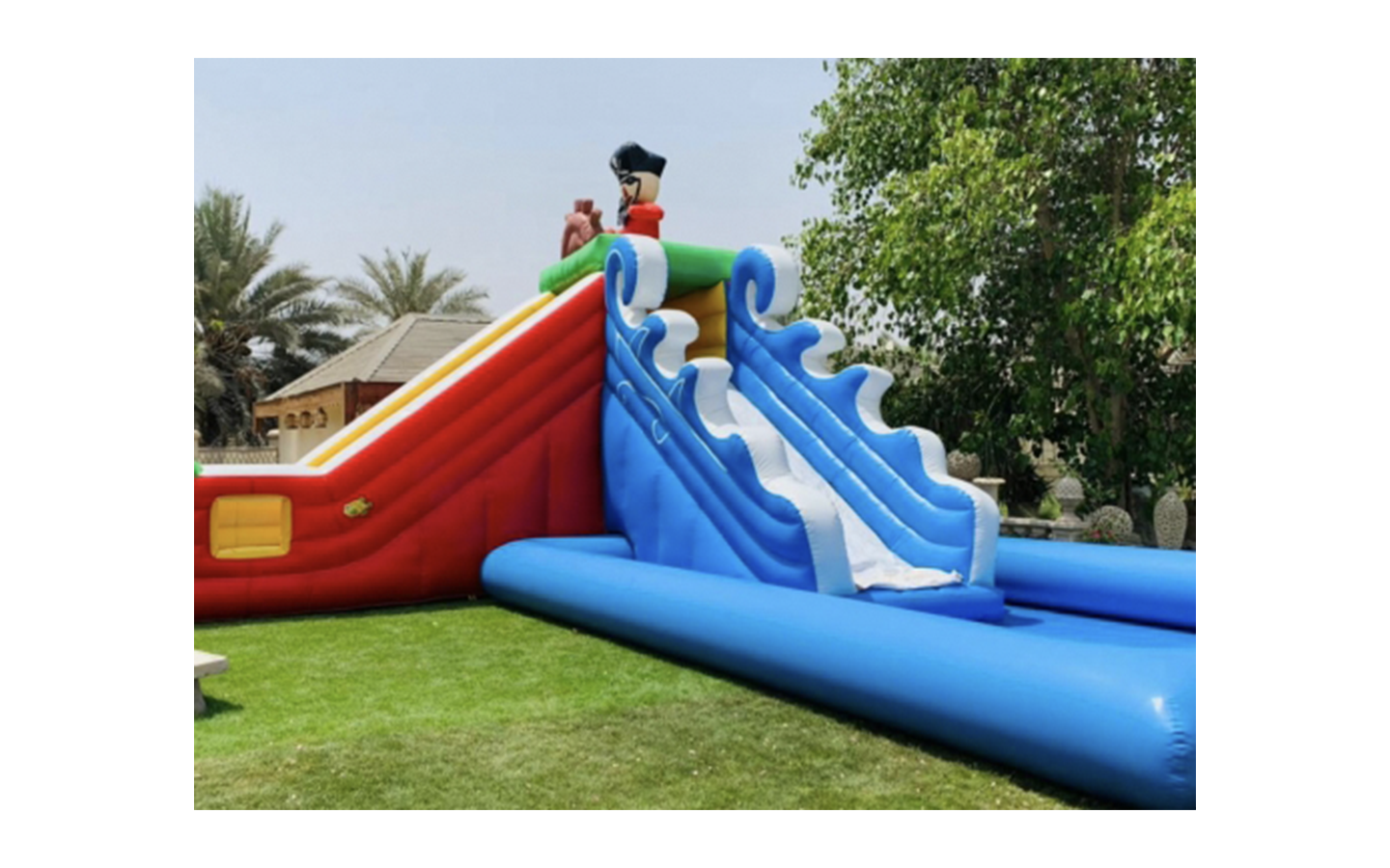 Red and Blue Water Slide