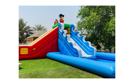 Red and Blue Water Slide