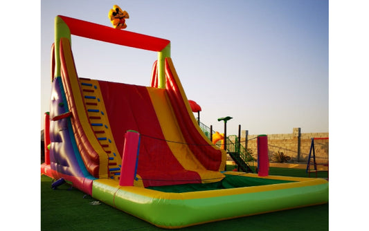 Water Slide With Small Maze & Climbing Stairs